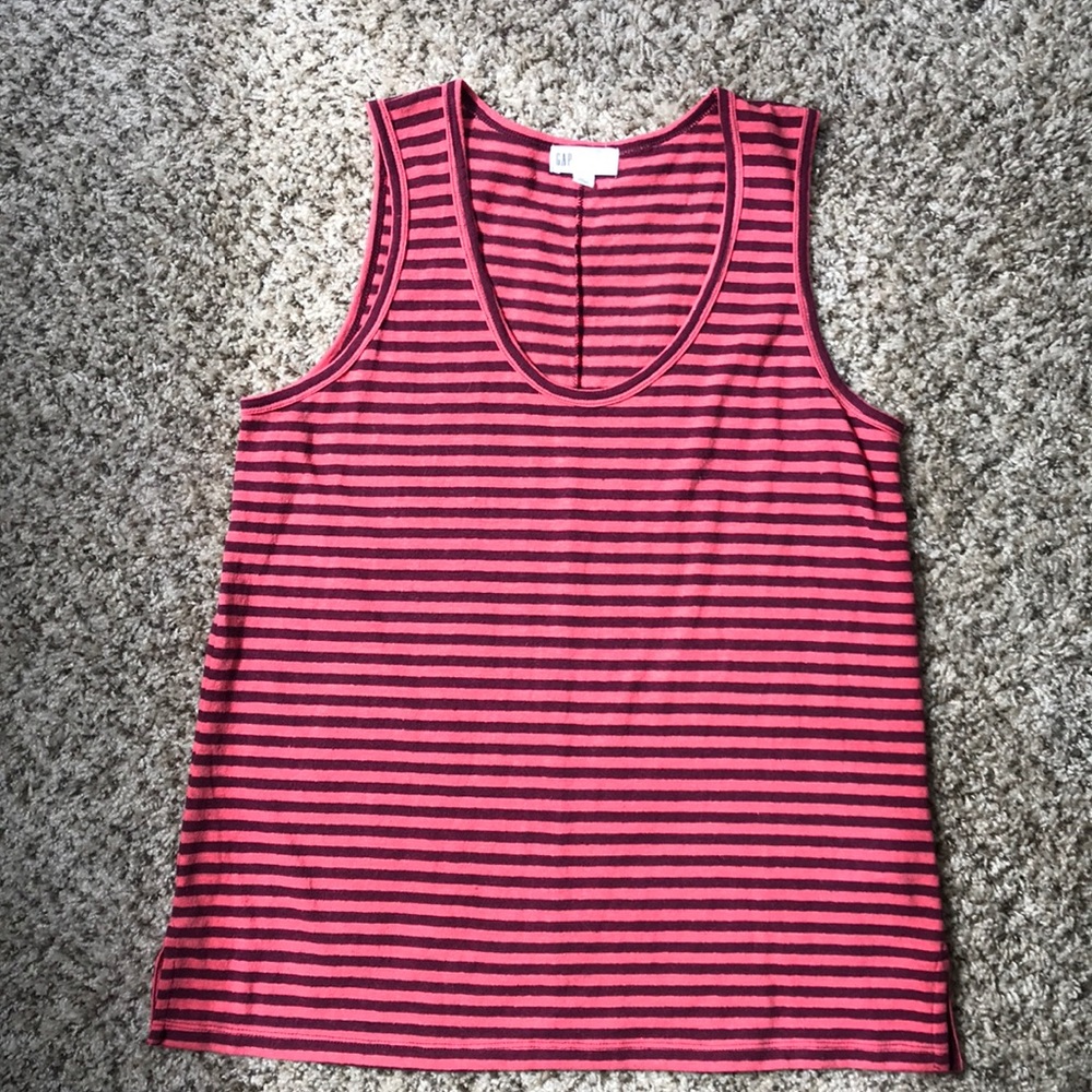 GAP Stripe U-Neck Tank Top